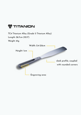 (Gray) Titanium Straight Spatula